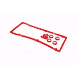 Прокладка кришки клапанної ЗМЗ 406 (повний комплект червоний силікон) (RIDER)